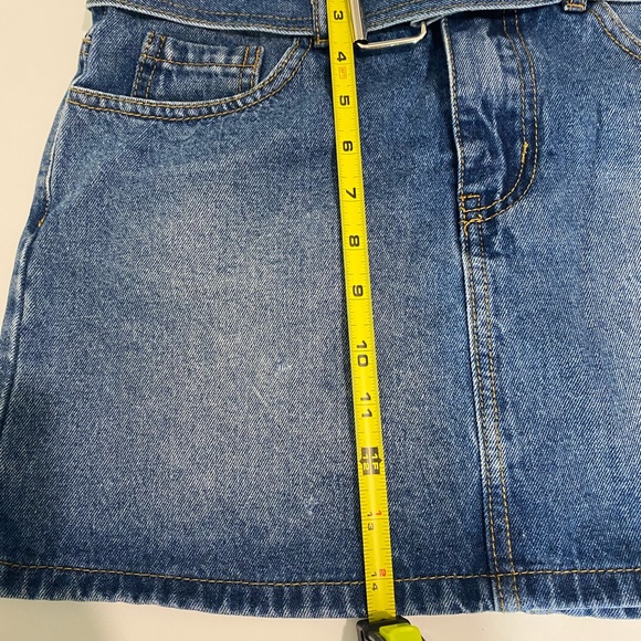 I JOAH Urban Basics U2B medium mini denim skirt with belt and pockets - Picture 5 of 14
